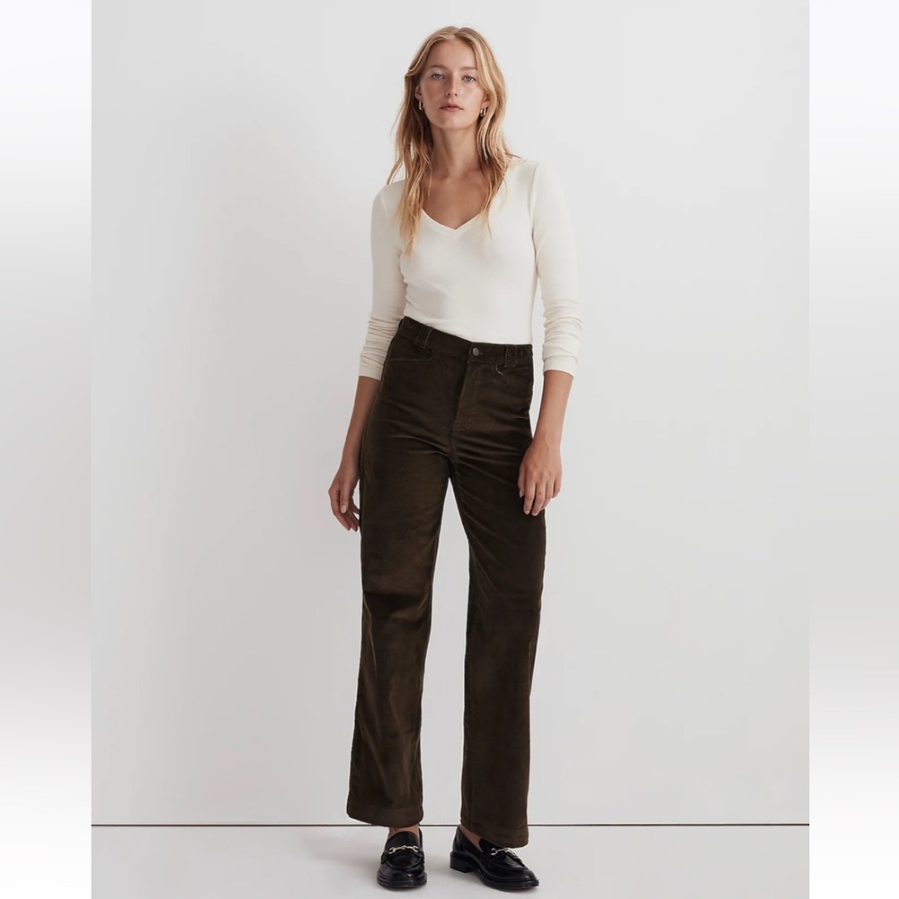 NWT Madewell Wide-Leg Corduroy Pants